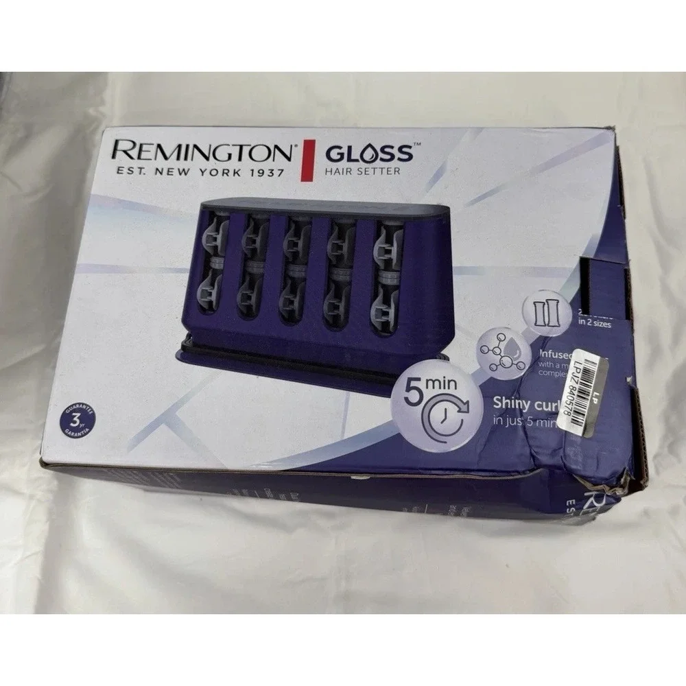 Remington Gloss Hair Setter Hot Rollers Purple Ceramic 94433098 NEW OPEN BOX